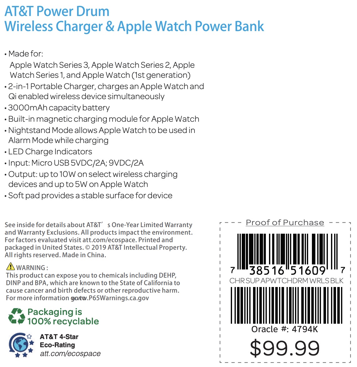 At&t apple watch series 3 hot sale