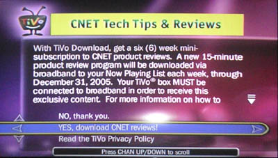 CNET on TiVo