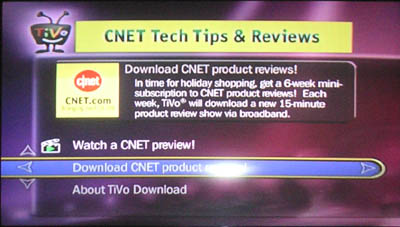 CNET on TiVo