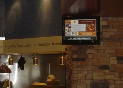 Bear Rock Cafe ad display
