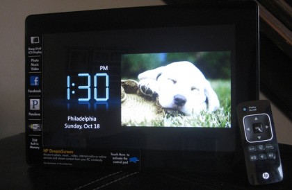 HP DreamScreen clock photo