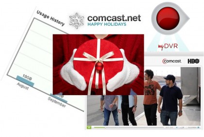 Comcast xfinity tv everywhere remote dvr scheduling bandwidth usage meter gifts