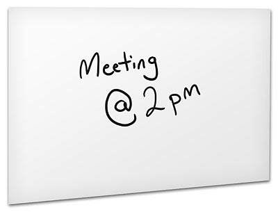 Peel and stick white board