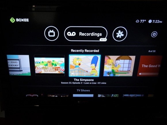 Boxee DVR UI