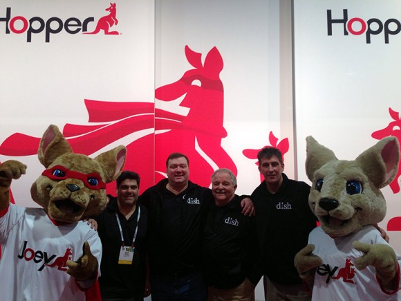 Dave at the DISH booth with the Boston Guys and some Joeys